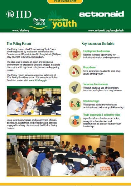 POST-EVENT BRIEF: POLICY FORUM ON EMPOWERING YOUTH