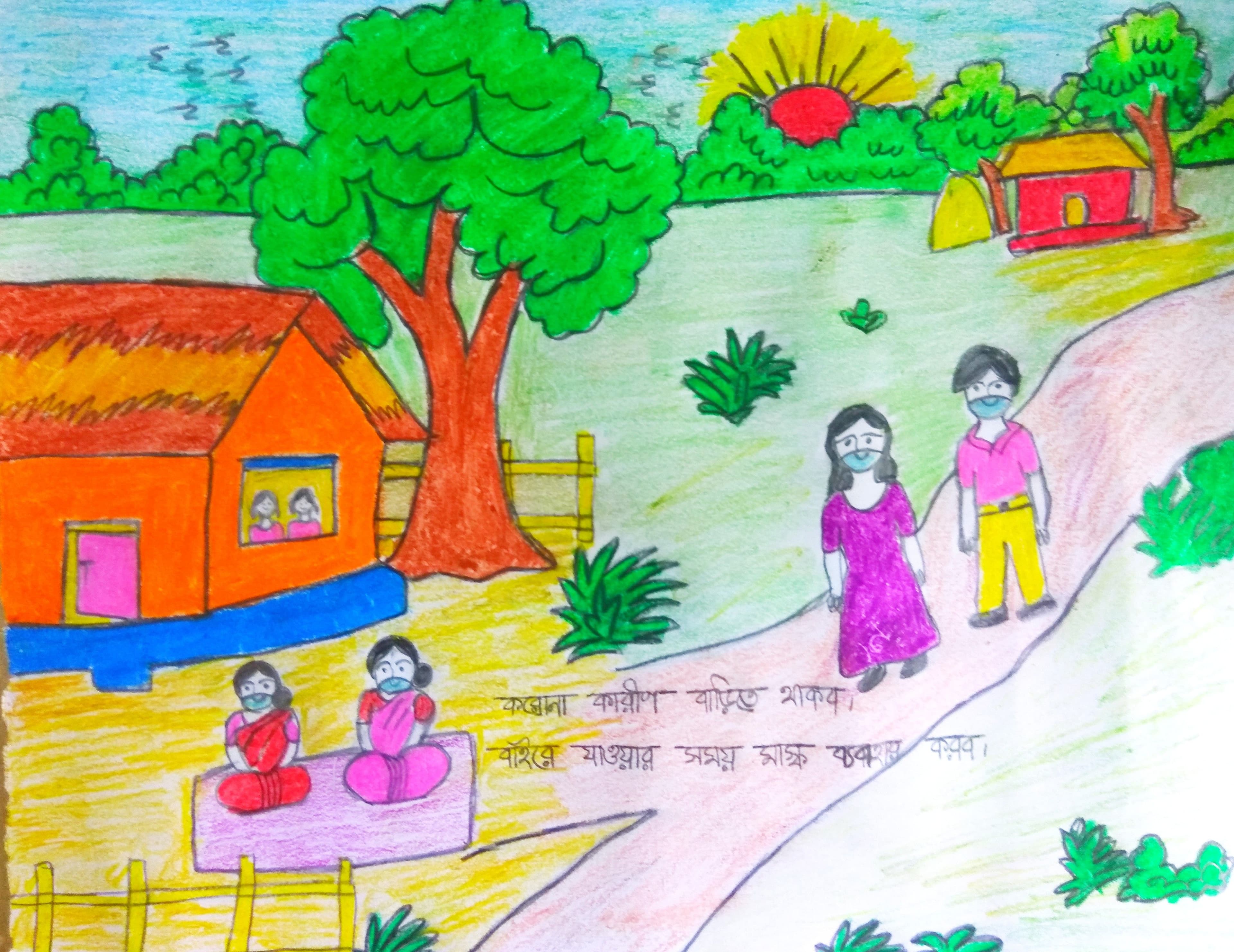 Drawing competition on "COVID-19 in the eyes of children"