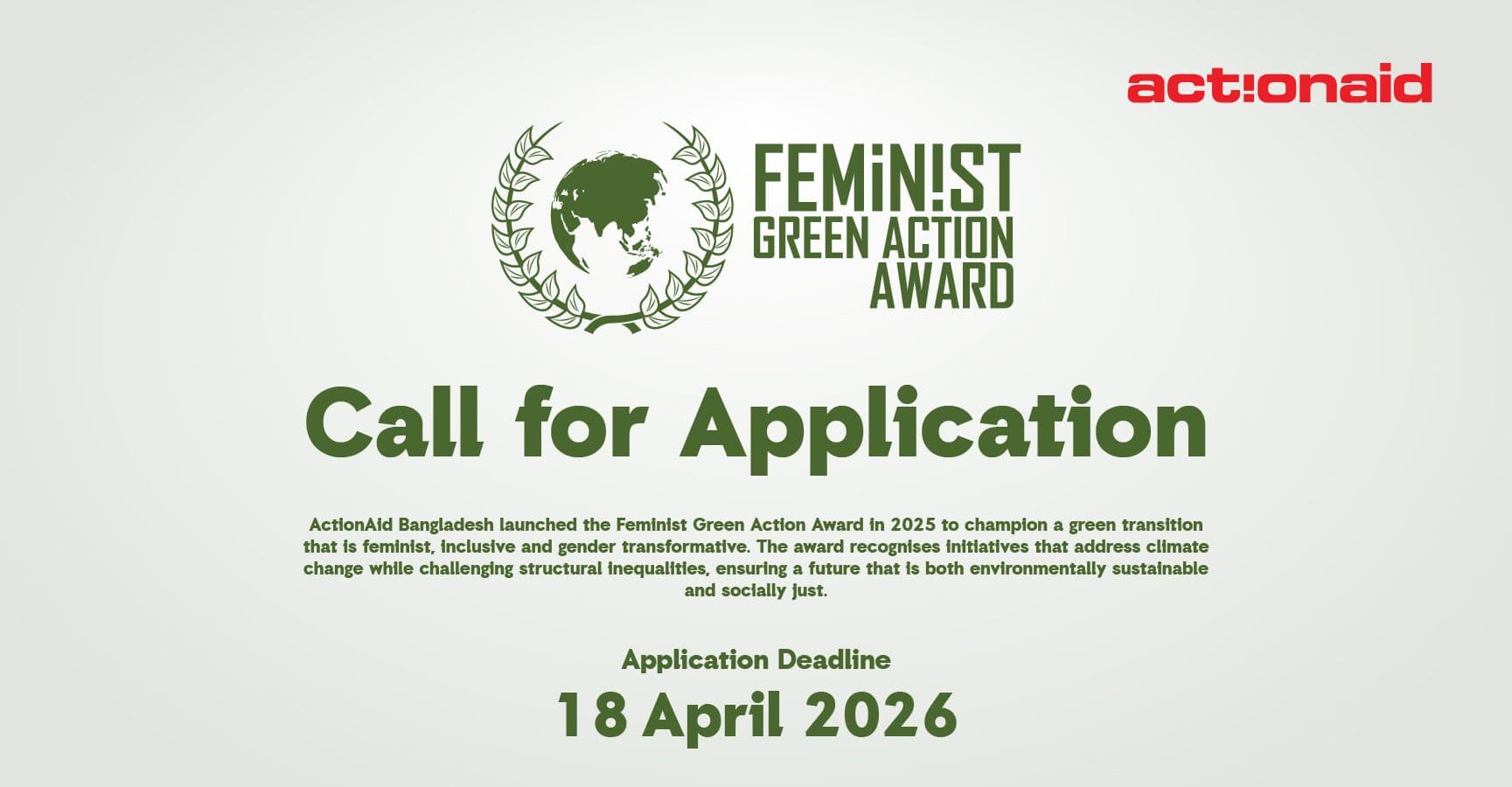  Feminist Green Action Award 2026