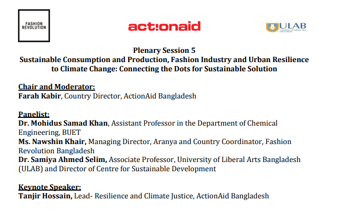 SUSTAINABLE CONSUMPTION AND PRODUCTION, FASHION INDUSTRY AND URBAN RESILIENCE TO CLIMATE CHANGE: CONNECTING THE DOTS FOR SUSTAINABLE SOLUTION